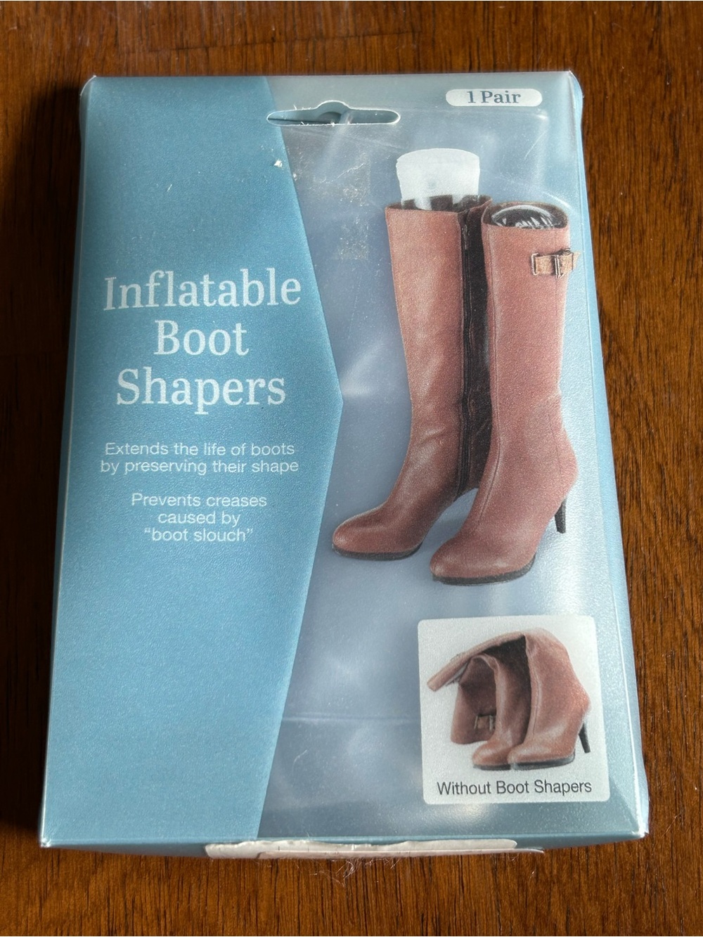 Inflatable Boot Shapers - Clear- Preserves Tall Boots 1 Pair NWT
